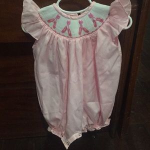 haute Smocks Ballet Shoe bubble 12month